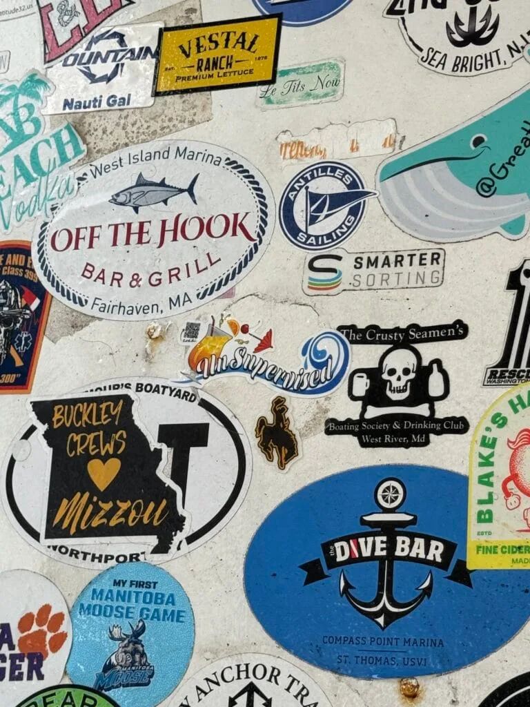 Unsupervised sticker on wall